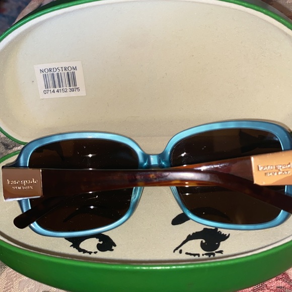 kate spade Accessories - KATE SPADE NEW YORK LULUS SUNGLASSES TURQUOISE / BROWN WITH HARD CASE NWOT